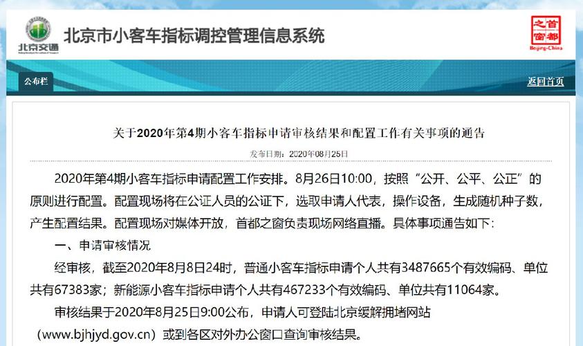 小客车摇号结果公布-小客车摇号结果公布时间